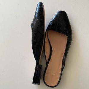 Classy J. Crew Mules like brand new!